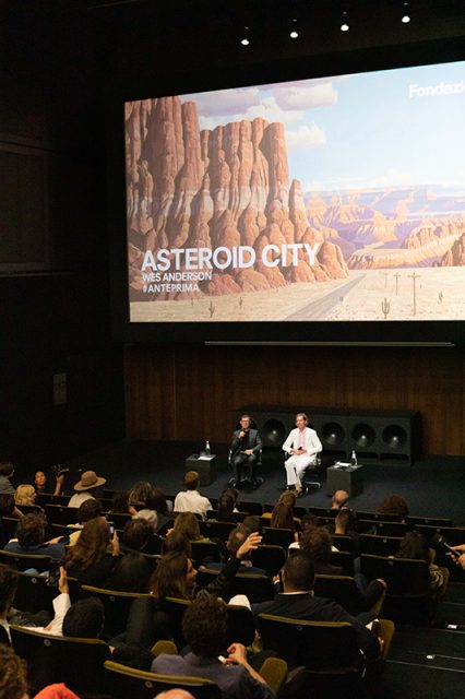 Cinema Godard, incontro con Wes Anderson, Courtesy Fondazione Prada, Ph. Patrick Toomey Neri