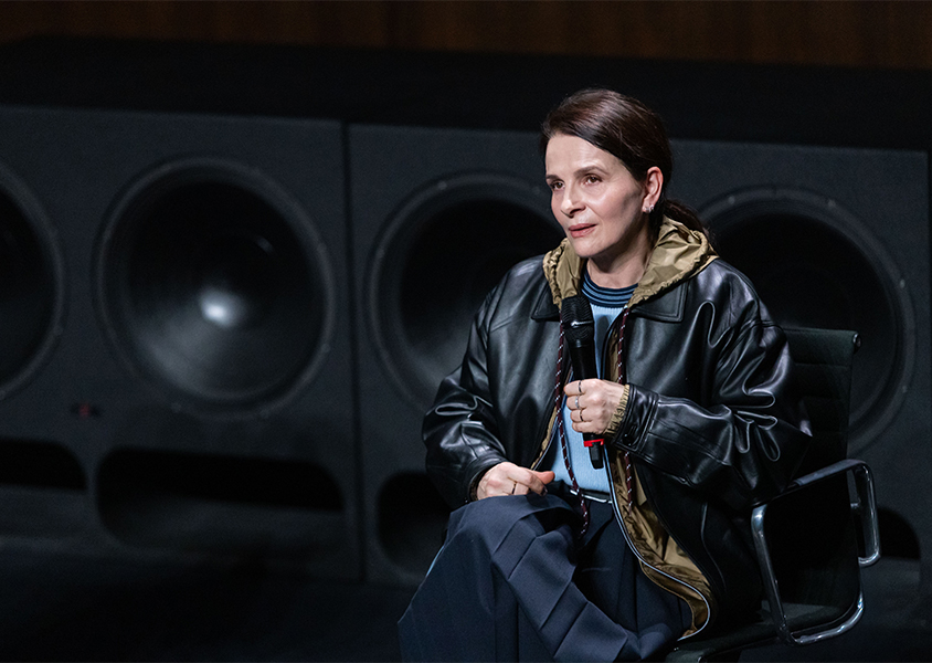 Masterclass Juliette Binoche, Cinema Godard, Milano. Ph. Patrick Toomey Neri