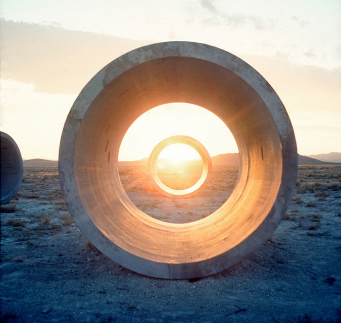 Nancy Holt’s Sun Tunnels, 1976. From Troublemakers. Courtesy Holt Smithson Foundation/Licensed by VAGA, New York