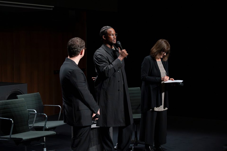 Talk con Akinola Davies Jr., Cinema Godard, Milano, Courtesy Fondazione Prada, Ph. Martina Nicole Garbin